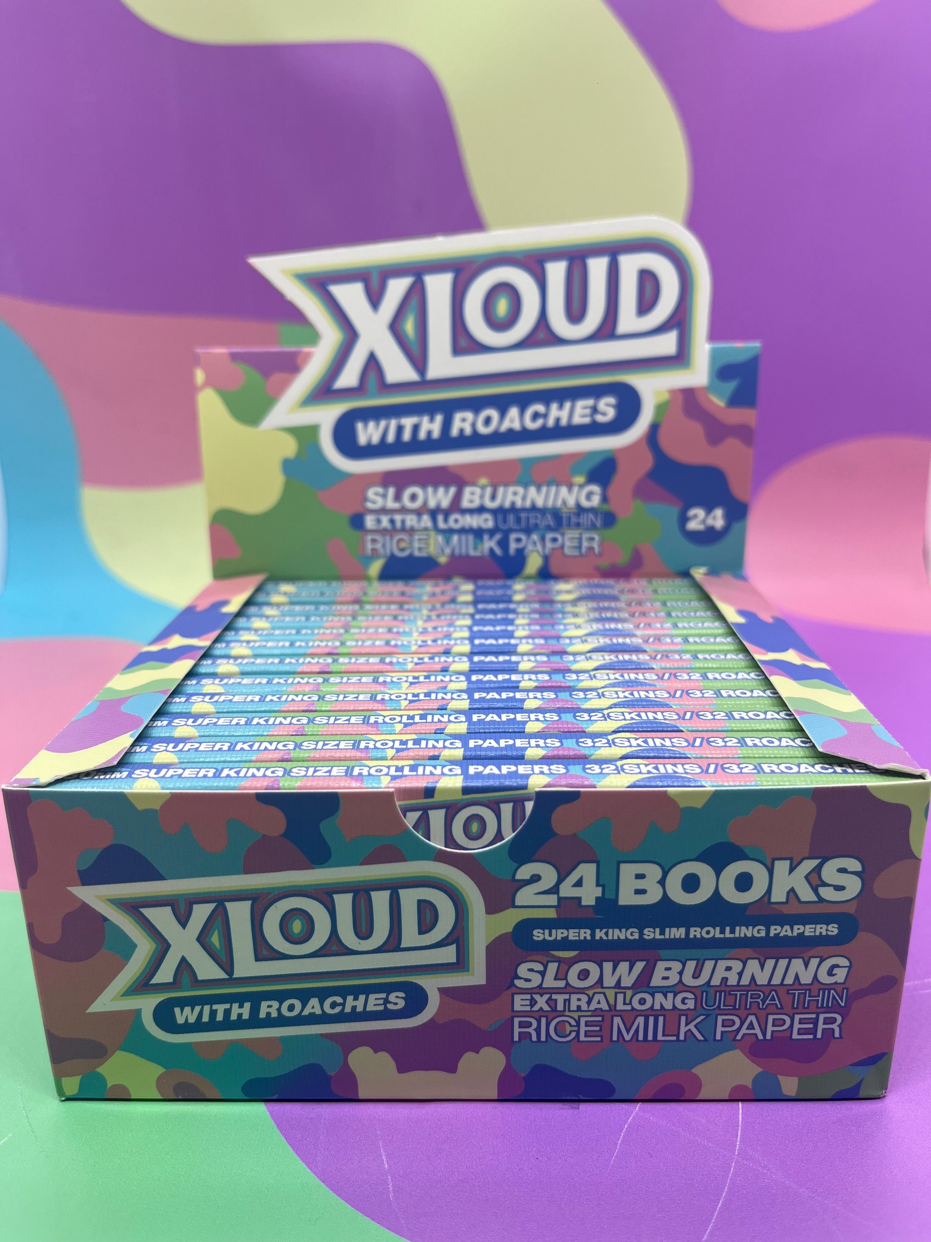 XLoud 130mm Combo Pack – XL Rolling Papers & Roach Tips, 24 Packs – 20% Longer Than Standard King Size