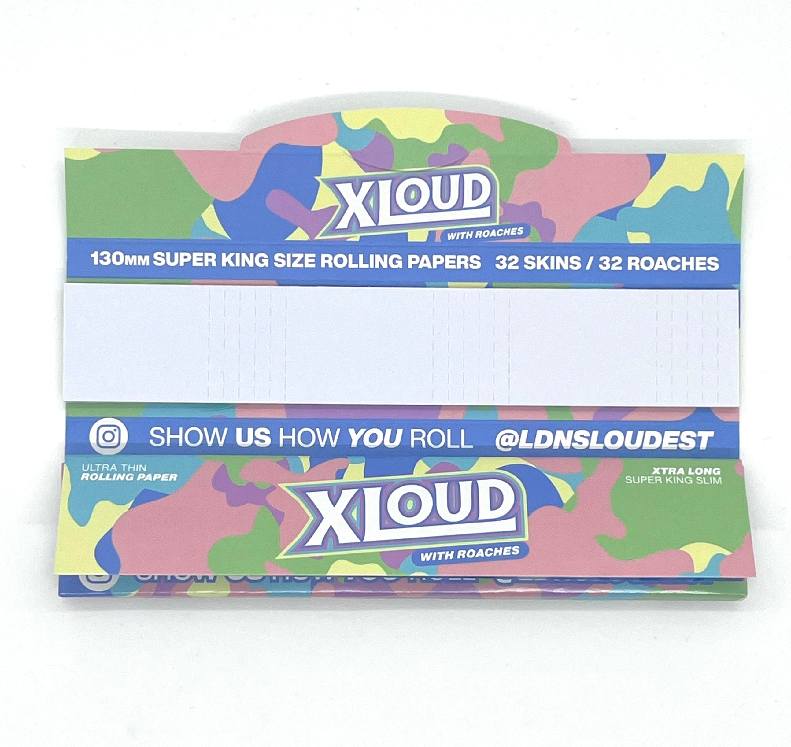 XLoud 130mm Combo Pack – XL Rolling Papers & Roach Tips, 24 Packs – 20% Longer Than Standard King Size